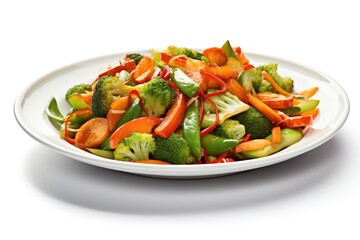 Velocity Vegetable Stir-Fry , white background.