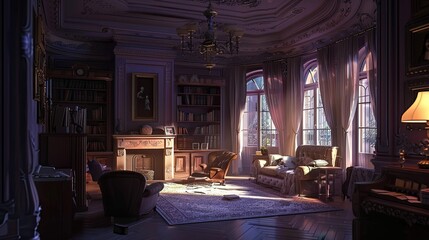 Fireplace in the old house