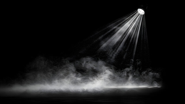 Lichtspot in der Dunkelheit, made by AI