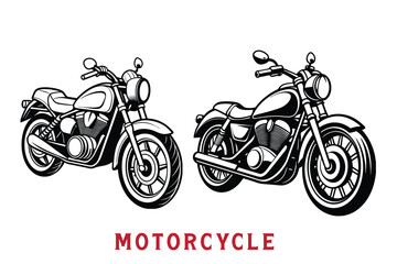 black motorcycle  Illustrationsr vector.eps