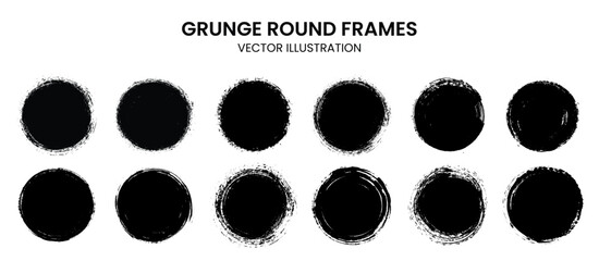 Grunge round frames