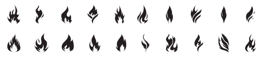 Flame icons collection