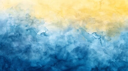 Obraz premium A background of abstract watercolor blends, seamless transitions of soft yellow and blue hues, creating a fresh and uplifting ambiance, smooth texture, hd quality, natural look. --ar 16:9 --v 6.