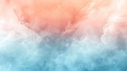 Fototapeta premium A background of abstract watercolor blends, soft transitions of light blue and peach colors blending seamlessly, creating a gentle and calming feel, subtle texture, hd quality, natural look.