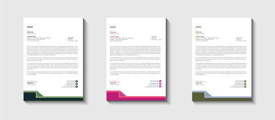 Modern corporate letterhead template design