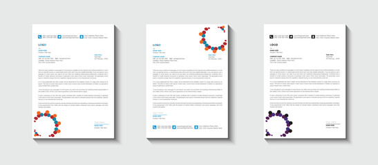 Modern corporate letterhead template design