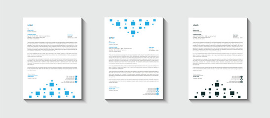Modern corporate letterhead template design