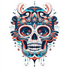 Fototapeta premium skull-head graphic t-shirt design