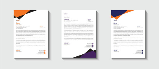 Modern corporate letterhead template design