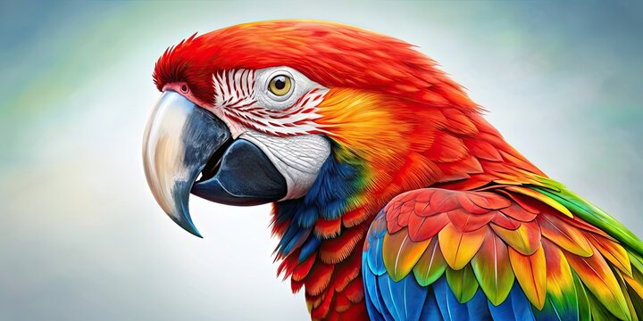 Sketch lines a stunning macaw parrot with piercing colors, macaw, parrot, bird, tropical, exotic, colorful, vibrant, sketch, drawing