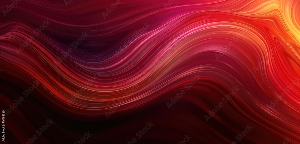 Poster abstract background, smooth gradient from ruby red to deep garnet