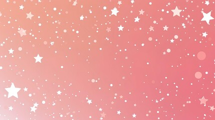 Pink background with stars, a cute and simple design with a pink gradient background and white dots in the middle of the screen, style of Japanese animation.