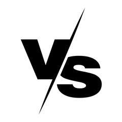VS versus letters vector logo icon isolated on white background. VS versus symbol for confrontation or opposition design concept. png file type