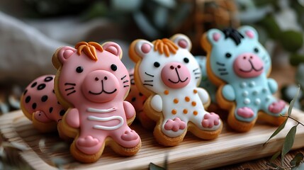 Obraz premium Cute Animal Cookies