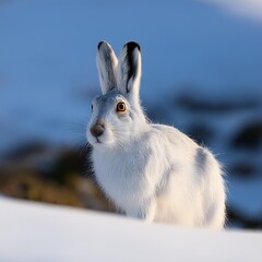 Naklejka premium Arctic hare (Lepus arcticus), AI generated