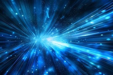 Fototapeta premium Abstract Blue Light Streaks