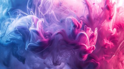 Obraz premium A background of liquid ink texture, flowing ink patterns with vibrant pink and blue colors, abstract and dreamy look, hd quality, natural look. --ar 16:9 --v 6.0 --s 250 --style raw