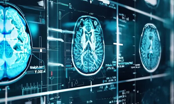 Brain Scans on Digital Display