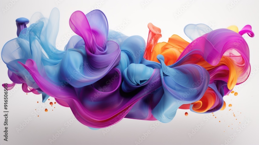 Canvas Prints Colorful fluid motion creating abstract shapes