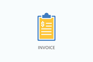 Invoice Vector Icon Or Logo Illustration