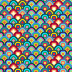 seamless abstract pattern background with colourful circles