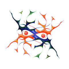 3d neotribalism green purple gradient