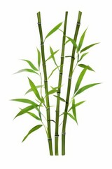 the AI Image Generator, bamboo leaves on a green background