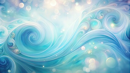Ethereal blue swirls against a serene pastel backdrop, serene, pastel, ethereal, blue, swirls, dance, abstract, background