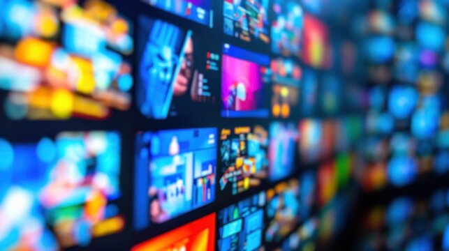 Television: Medium for transmitting visual and audio content via channels, featuring diverse programming such as news, entertainment, sports, and educational shows.
