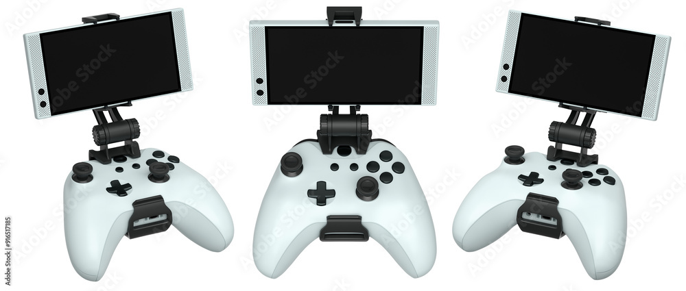 Canvas Prints set of mobile game controllers designed for a truly immersive and engaging gaming experience on the 