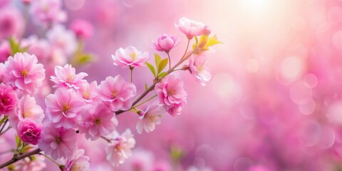 Pretty pink flowers blooming in a soft background, pink, flower, background, pastel, botanical, nature, garden, vibrant