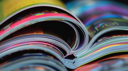 Magazines: Periodical publications featuring articles, photographs, and advertisements on diverse topics, often catering to specific interests or demographics.
