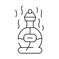 perfume scent line icon vector. perfume scent sign. isolated contour symbol black illustration