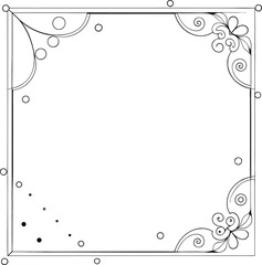 Template with corner pattern with copy space illustration