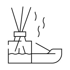 incense smell line icon vector. incense smell sign. isolated contour symbol black illustration