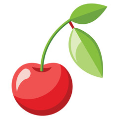red apple with leaf