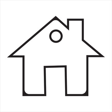 recommend clip art: Simple monochrome house icon . Vector illustration. EPS 10/AI