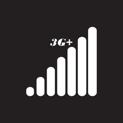 5G signal icon bars. Network mobile wireless 5g symbol 