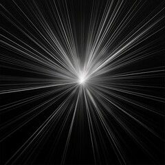 rays of light from center, on black background 
