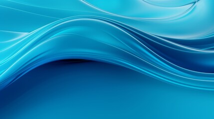 blue Wavy Glass Shapes Background