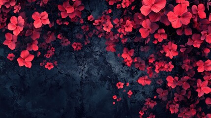 Close-up of blooming flower beds of amazing flowers. Ai generation