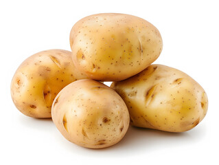 Raw potatoes in droplets of water. Neural network AI generated art