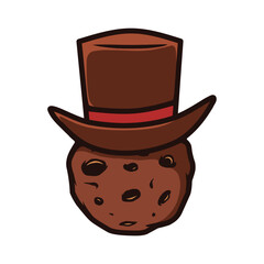 cookies with hat vector drawing