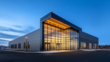 Obraz premium Exterior of an Industrial Building