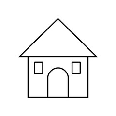 Home Icon with Windows and a door