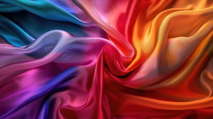 Obraz premium Vibrant silk fabric for design purposes