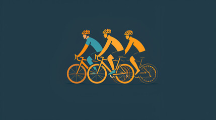 Fototapeta premium Miniature people: People use bicycles as vehicles to travel. Image use for energy reduction and exercise in everyday. 