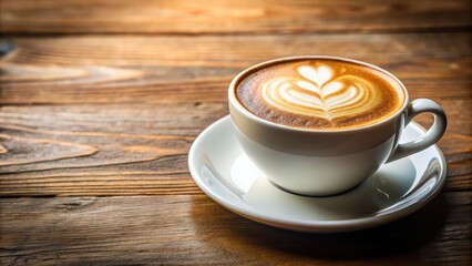 Obraz premium Single cup with cappuccino coffee , cappuccino, coffee, drink, latte, beverage, froth, foam, isolated, abstract, hot, morning, caffeine