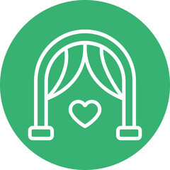 Party Vector Line White Circles Multicolors