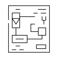 electrical circuits line icon vector. electrical circuits sign. isolated contour symbol black illustration